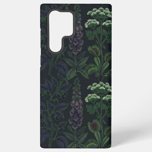Poisonous Plants Dark Botanical Pattern Phone Case Samsung Galaxy Hülle (Rückseite)