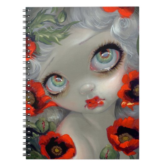 "Poisony Beauties III: Opium Poppy" Notebook Notizblock (Vorderseite)