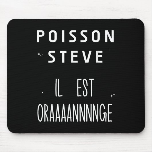 Poisson Steve Funny Fish Meme Le Poisson Steve Mousepad (Vorne)