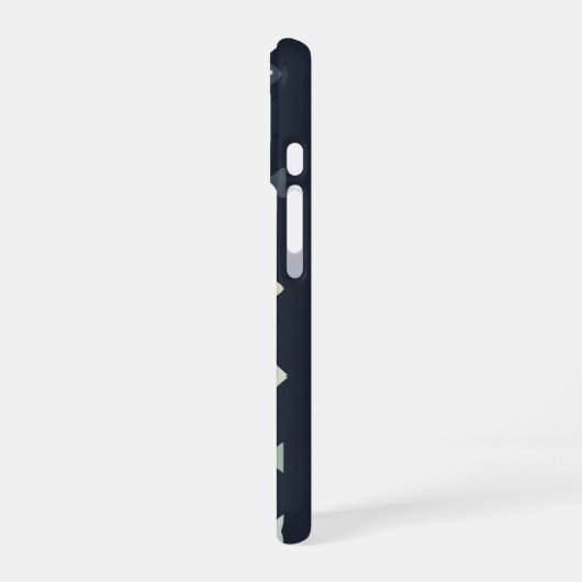 Poissons Géométriques Rétro iPhone 16 Hülle (Linke Seite)