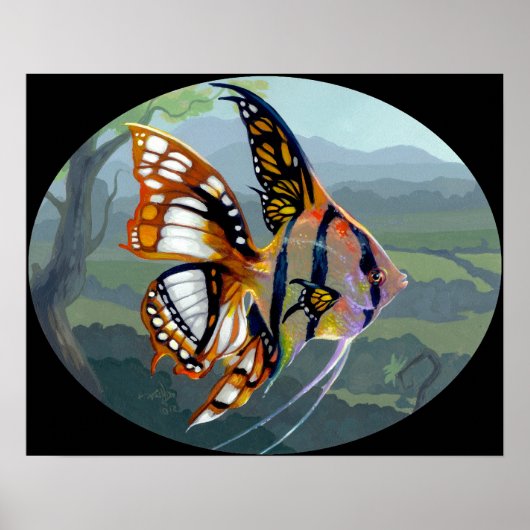 Poissons Volants: Étude I ART PRINT surreal fish Poster (Vorne)