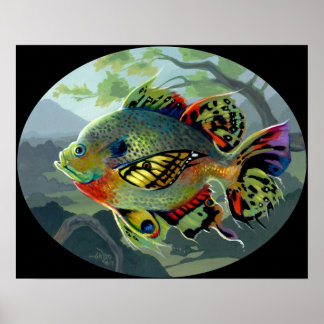 Poissons Volants: Etude II ART DRINT fliegender Fi Poster