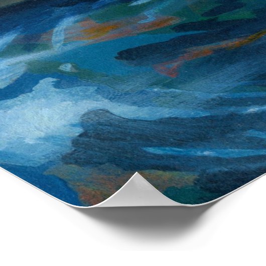 Poissons Volants Le Bassin des Carpes ART DRINT Poster (Ecke)