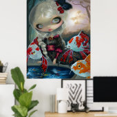 Poissons Volants Le Bassin des Carpes ART DRINT Poster (Heimbüro)
