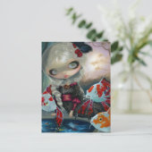 "Poissons Volants: Le Bassin des Carpes" Postkarte (Stehend Vorderseite)