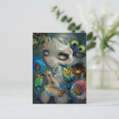 "Poissons Volants:  Les Oiseaux" Postkarte (Stehend Vorderseite)