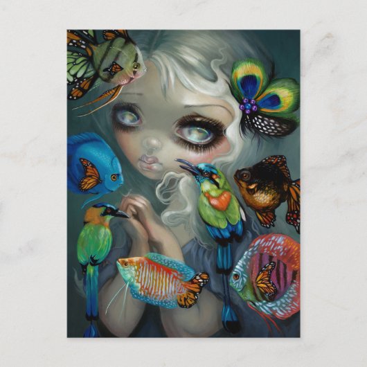 "Poissons Volants:  Les Oiseaux" Postkarte (Vorderseite)