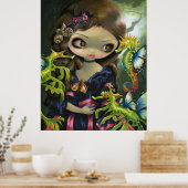 Poissons Volants: L'Hippocampe ART PRINT Seepferd Poster (Küche)