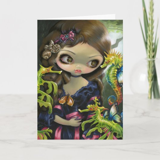 "Poissons Volants: L'Hippocampe" Grußkarte Karte (Vorderseite)