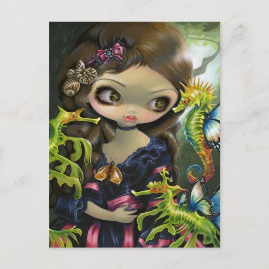 "Poissons Volants: L'Hippocampe" Postkarte (Vorderseite)