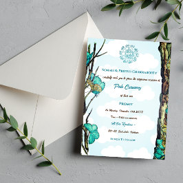 Poite Janeu Upanayanam Hindu Holy Thread Butterfly Einladung