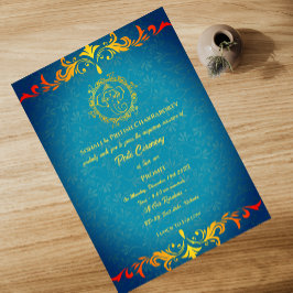 Poite Janeu Upanayanam Hindu Holy Thread Floral Einladung