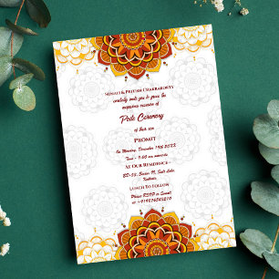 Poite Janeu Upanayanam Hindu Holy Thread Floral Einladung