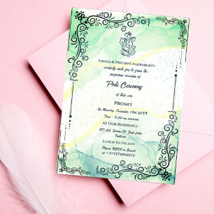 Poite Janeu Upanayanam Hindu Holy Thread Floral Einladung