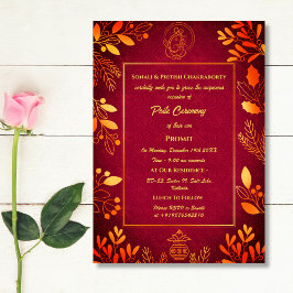 Poite Janeu Upanayanam Hindu Holy Thread Floral Einladung