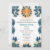 Poite Janeu Upanayanam Hindu Holy Thread Peacock Einladung (Vorderseite)