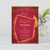 Poite Upanayanam Holy Thread Janeu Hindu Zeremonie Einladung (Stehend Vorderseite)