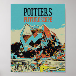 Poitiers Frankreich Blick auf den futuroscope Them Poster