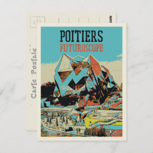 Poitiers Frankreich Blick auf den futuroscope Them Postkarte