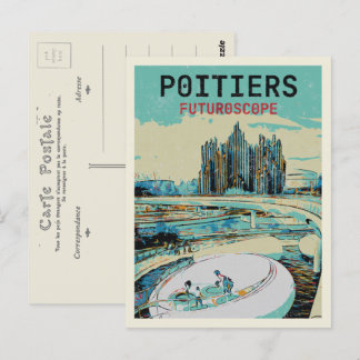 Poitiers Frankreich Blick auf den futuroscope Them Postkarte