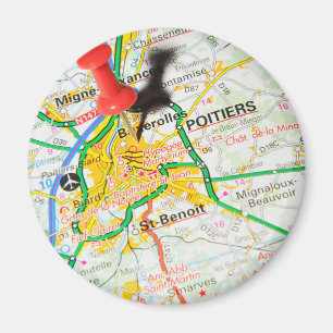 Poitiers, Frankreich Magnet