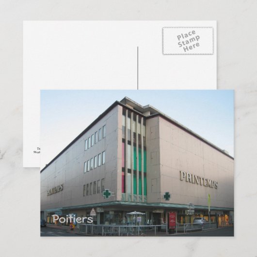 Poitiers Postkarte (Vorne/Hinten)