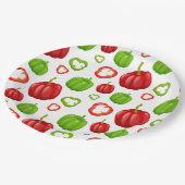Poivrons Pappteller (Schrägansicht)