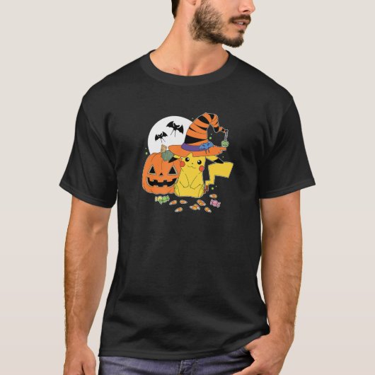 Pok mon Witch Pikachu With Candy Premium T-Shirt (Vorderseite)