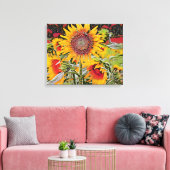 Poka-dot Sonnenblume Leinwanddruck (Insitu (Wohnzimmer))