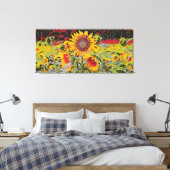 Poka-dot Sonnenblume Leinwanddruck (Insitu (Schlafzimmer))