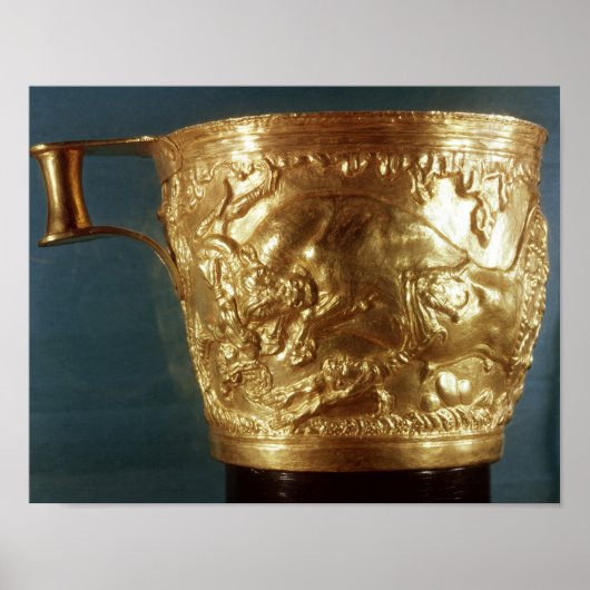 Pokal, Darstellung eines Ladebulls Poster (Vorne)