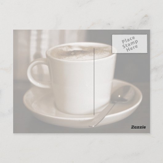 Pokal der Kaffeekarte Postkarte (Rückseite)