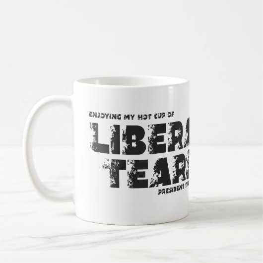Pokal der Libreal-Tränen Präsident Trump 2024 Kaffeetasse (Links)