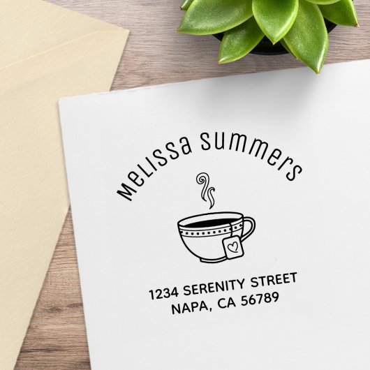 Pokal der Teeblatte Gummistempel