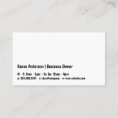 Pokal des Dampfkaffees | City Skyline Visitenkarte (Rückseite)