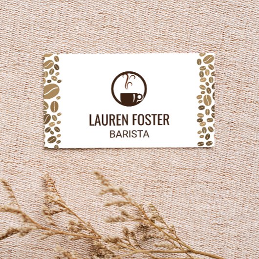 Pokal des Dampfkaffees | Kaffeebohnen Visitenkarte