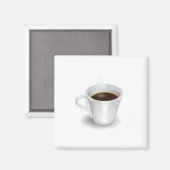 Pokal des Dampfkaffees Magnet (Vorderseite/Rückseite)