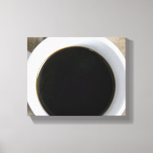 Pokal des Schwarzen Kaffees in einer weißen Tasse  Leinwanddruck (Vorderseite)
