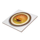 Pokal heißen Kaffees. Fliese (Seite)