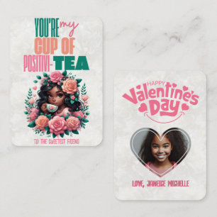 Pokal Positivi-TEA Klassenzimmer Glücklicher Valen Mitteilungskarte