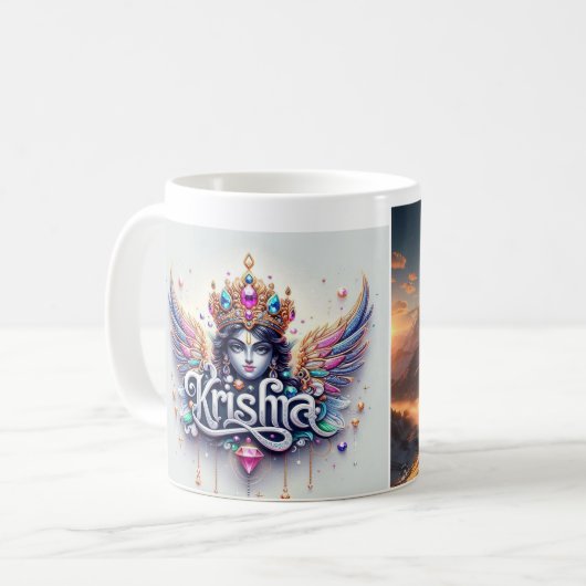 Pokaldesignname von KRISHNA Kaffeetasse (Vorderseite Links)