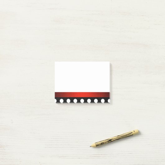 Poke A dot Red Border Post-it® Notes Post-it Klebezettel (Auf Schreibtisch)