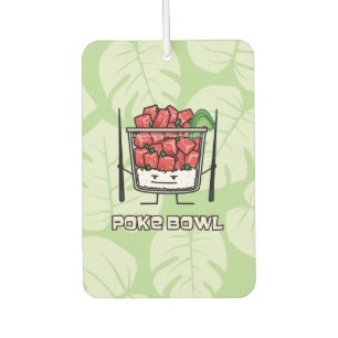 Poke Bowl Hawaii Roher Fischsalat Stäbchen aku Autolufterfrischer