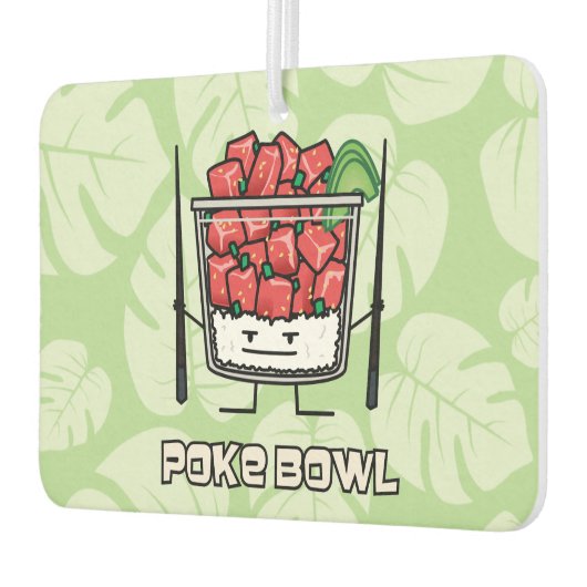 Poke Bowl Hawaii Roher Fischsalat Stäbchen aku Autolufterfrischer (Links)