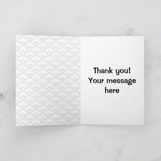 Poke Bowl Hawaii Roher Fischsalat Stäbchen aku Dankeskarte (Innenseite)