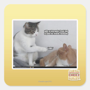 Poke. Quadratischer Aufkleber