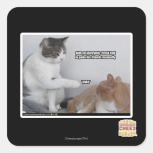 Poke. Quadratischer Aufkleber