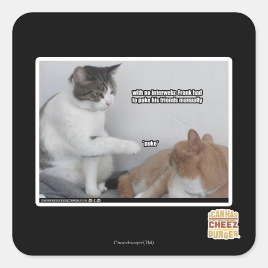 Poke. Quadratischer Aufkleber (Vorderseite)