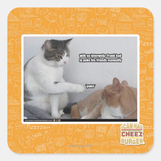 Poke. Quadratischer Aufkleber (Vorderseite)