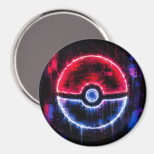 Pokéball-Kunst Magnet (Vorderseite/Rückseite)